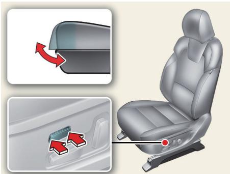 KIA Telluride Phase 2 (2023) - Réglage de l'extension du coussin du siège conducteur ( selon l'équipement) - 1