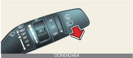 KIA Telluride Phase 2 (2023) - Utilisation du lave-glace du pare-brise - 1