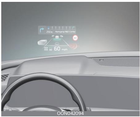 KIA Telluride Phase 2 (2023) - Affichage tête haute (HUD) (selon l'équipement) - 1