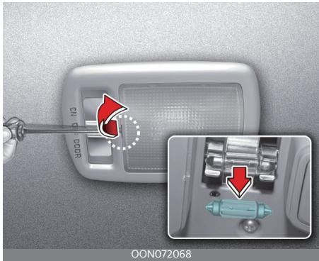 KIA Telluride Phase 2 (2023) - Remplacement de l'ampoule de la lampe à bagages (Type ampoule) - 1