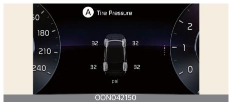 KIA Telluride Phase 2 (2023) - Pression des pneus - 1