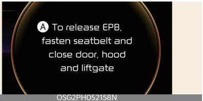 KIA Telluride Phase 2 (2023) - Pour relâcher automatiquement I'EPB (transmission automatique) - 1