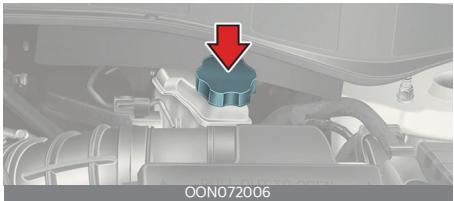 KIA Telluride Phase 2 (2023) - Vérification du niveau de liquide de freins - 1