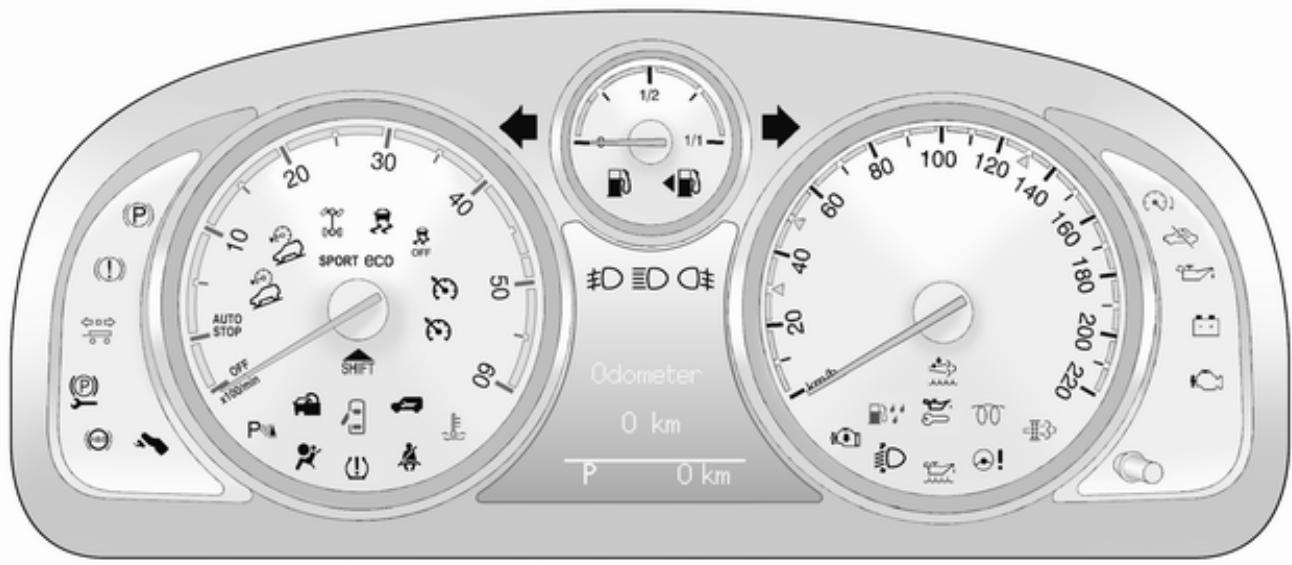 OPEL Antara Phase 2 (2010-2014) - Témoins du tableau de bord - 2