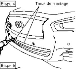 INFINITI Q70 (2018) - INSTALLATION DE LA PLAQUE D'IMMATRICULATION FRONTALE - 3