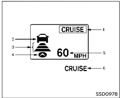 INFINITI Q70 (2018) - Fonctionnement du mode de contrôle de distance d'un vehicule à l'autre - 3