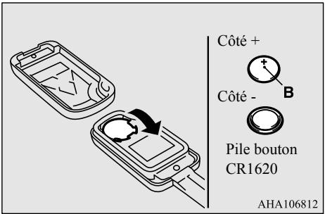 Côté + Côté - B Pile bouton CR1620 AHA106812