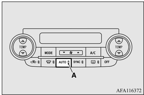 TEMP MODE A/C AUTO SYNC OFF A AFA116372