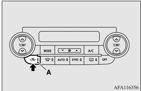 TEMP MODE A/C AUTO SYNC OFF A AFA116356