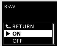 BSW RETURN ON OFF