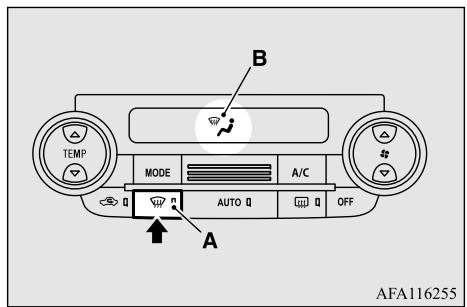B TEMP MODE A/C AUTO OFF A AFA116255