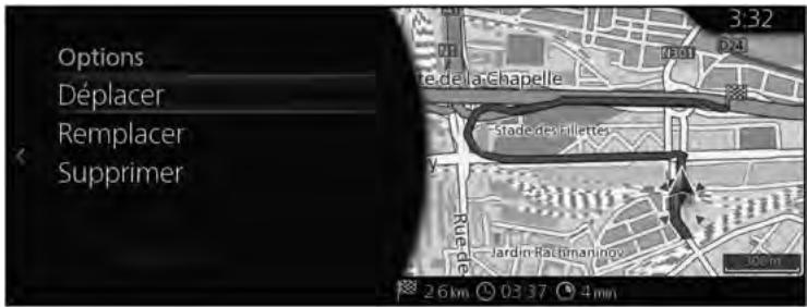 MAZDA 3 BP (2019) - Système de navigation - Modifier la liste des destinations (Modifier itinéraire) - 3