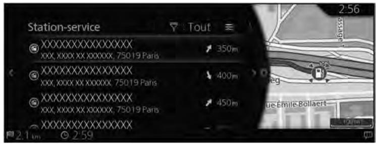 MAZDA 3 BP (2019) - Système de navigation - Recherche d'un POI (Point d'intérêt) par catégories - 4