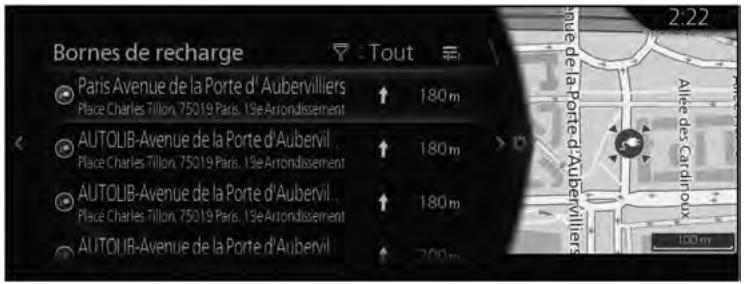 MAZDA 3 BP (2019) - Système de navigation - Restreindre les résultats de la recherche - 4