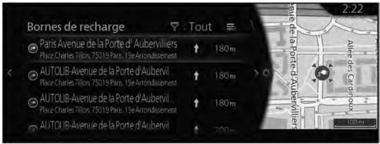 MAZDA 3 BP (2019) - Système de navigation - Restreindre les résultats de la recherche - 1