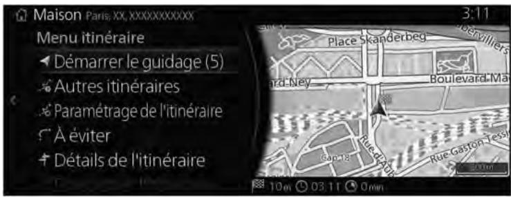 MAZDA 3 BP (2019) - Système de navigation - Sélection de la destination à partir de vos Favoris - 4