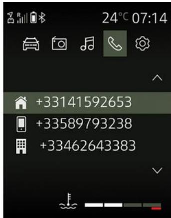 DACIA Media Control (2023) - Appeler un contact figurant dans l'historique des appels - 1