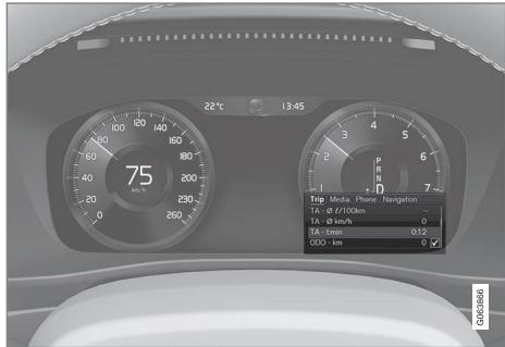 VOLVO XC90 2 Phase 2 (2019-2023) - Menu d'applications à l'écran conducteur - 1
