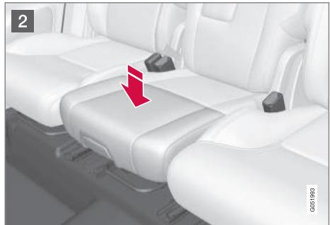 VOLVO XC90 2 Phase 2 (2019-2023) - Abaisser le coussin d'assise du siège pour infant intégré* - 3