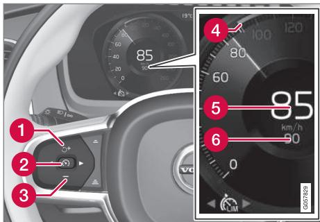 VOLVO XC90 2 Phase 2 (2019-2023) - Limiteur de vitesse - 1