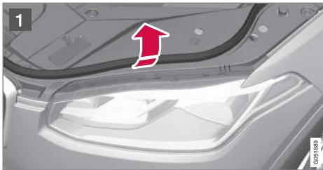 VOLVO XC90 2 Phase 2 (2019-2023) - Détacher le cache en plastique pour le remplacement d'une lampe - 1