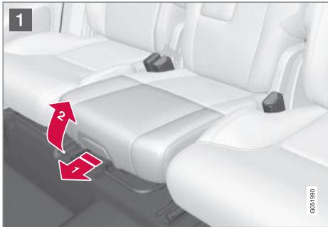 VOLVO XC90 2 Phase 2 (2019-2023) - Relever le coussin d'assise du siège pour infant intégré* - 1