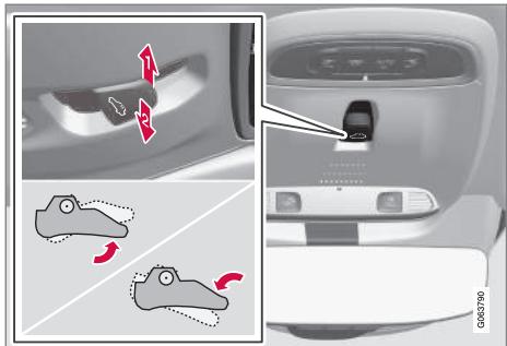 VOLVO XC90 2 Phase 2 (2019-2023) - Ouvrir et fermer en position de ventilation - 1