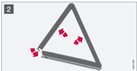 VOLVO XC90 2 Phase 2 (2019-2023) - Dépliez le triangle de présignalisation - 2