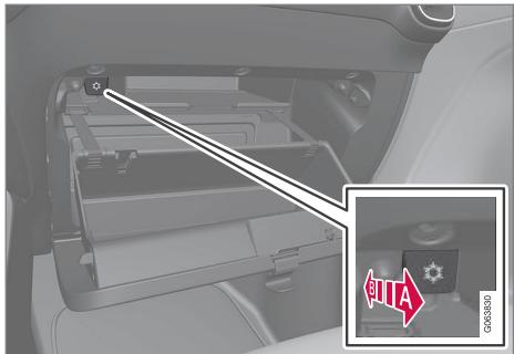 VOLVO XC90 2 Phase 2 (2019-2023) - Utiliser la boîte à gants comme compartiment réfrigéré* - 1