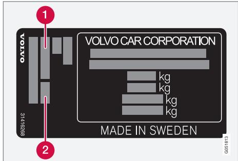 VOLVO XC90 2 Phase 2 (2019-2023) - Code couleur - 1