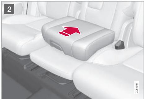 VOLVO XC90 2 Phase 2 (2019-2023) - Relever le coussin d'assise du siège pour infant intégré* - 2