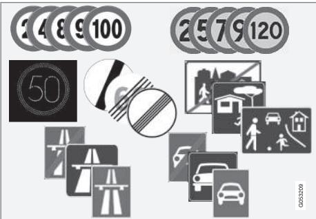 VOLVO XC90 2 Phase 2 (2019-2023) - Informations sur la signalisation routière* - 1