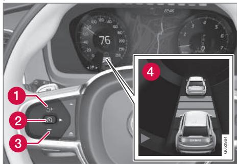 VOLVO XC90 2 Phase 2 (2019-2023) - Désactiver le régulateur adaptatif de vitesse*63 - 1