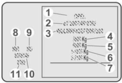 OPEL Movano B Phase 1 (2010-2020) - Plaquette d'identification - 2