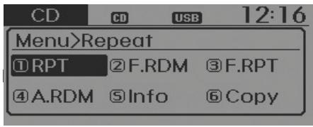 HYUNDAI xcent (2014-2020) - MENU : MP3 CD / USB - 1