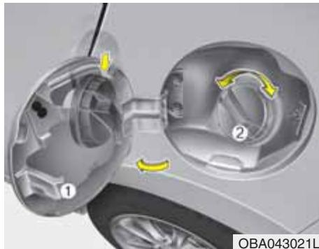 HYUNDAI xcent (2014-2020) - Ouverture de la trappe à carburant - 1