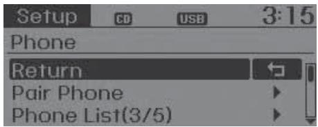 HYUNDAI xcent (2014-2020) - Configuration du téléphone (le cas échéant) - 1