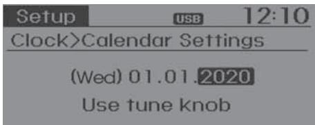 HYUNDAI xcent (2014-2020) - Réglages du calendrier - 1