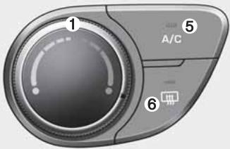 HYUNDAI xcent (2014-2020) - Système de commande manuelle de la climatisation (le cas échéant) - 3