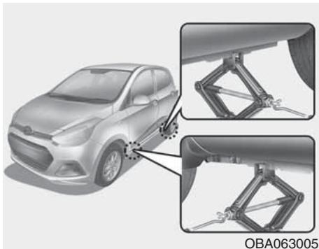 HYUNDAI xcent (2014-2020) - Avertissement - changement d'un pneu - 2
