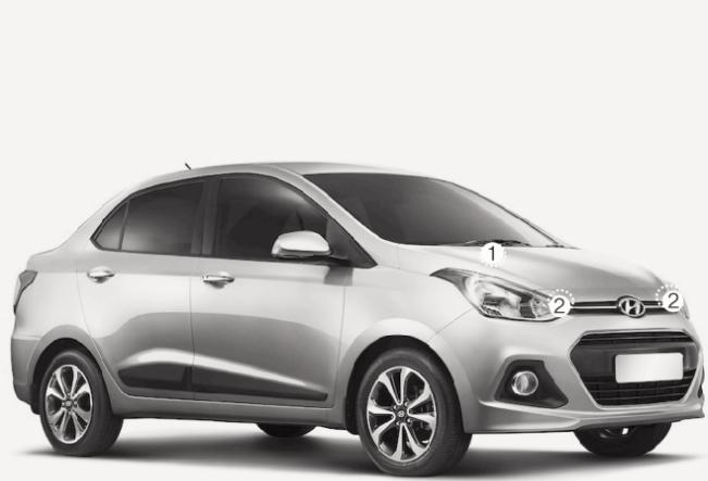 HYUNDAI xcent (2014-2020) - Avertissement - 1