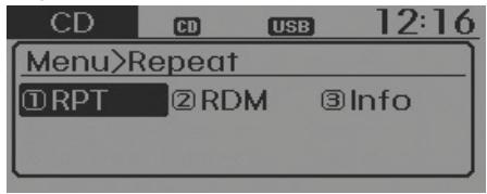 HYUNDAI xcent (2014-2020) - MENU : audio CD - 1