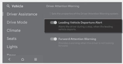 HYUNDAI Tucson NX4 Phase 2 (2024) - Alerte de départ du vehicule de tete - 1