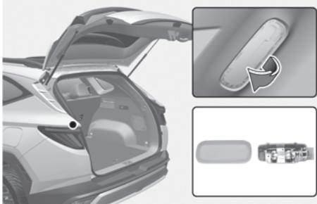 HYUNDAI Tucson NX4 Phase 2 (2024) - Lampe du miroir de courtoisie et lampe de l'aire de chargement (à ampoule) - 2
