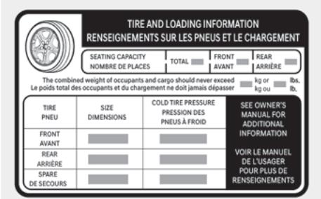 HYUNDAI Tucson NX4 Phase 2 (2024) - Étiquette d'information de charge - 2