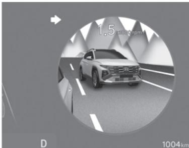 HYUNDAI Tucson NX4 Phase 2 (2024) - Moniteur de vue des angles morts (BVM) - 2