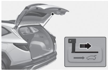 HYUNDAI Tucson NX4 Phase 2 (2024) - Déverrouillage de sécurité d'urgence du hayon - 1