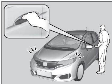 Honda Jazz 3 Phase 2 (2018-2020) - Utilisation du système d'accès sans clé \* - 1