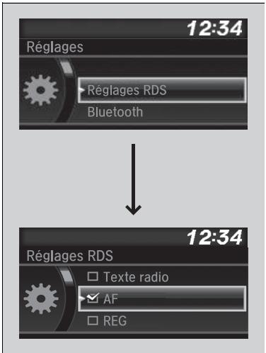 Honda Jazz 3 Phase 2 (2018-2020) - ■ Sélection des fonctions RDS - 1