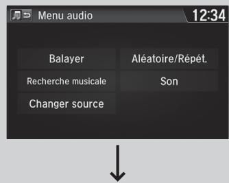 Honda Jazz 3 Phase 2 (2018-2020) - Comment sélectionner un fichier à partir de la liste de recherche de musique (MP3/WMA/AAC) - 1